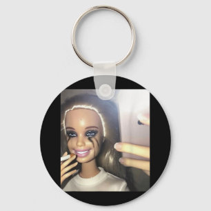 Dark Humour Doll Smoking Selfie Parody Key Ring