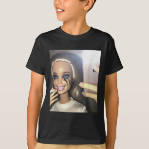 Dark Humour Doll Smoking Selfie Parody T-Shirt