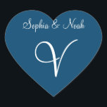 Dark Imperial Blue Personalised Initials Invites Heart Sticker<br><div class="desc">Personalizable Seals For Wedding Monograms - DIY Event planners usually research: what's the monogram Seals rate? These small and elegant and stunning Designer Wedding Monograms Seals will be perfect for Monograms for weddings as well as other kinds of wedding invitation stationery. - DIY Wedding Monograms Ideas - Personalised Initials Invites...</div>