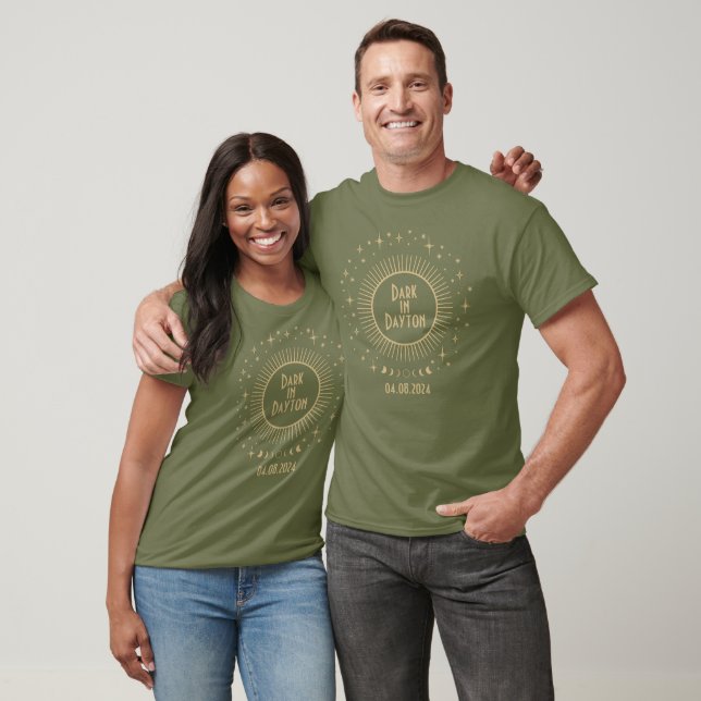 Dark in YOUR TOWN Solar Eclipse & Celestial Stars T-Shirt (Unisex)