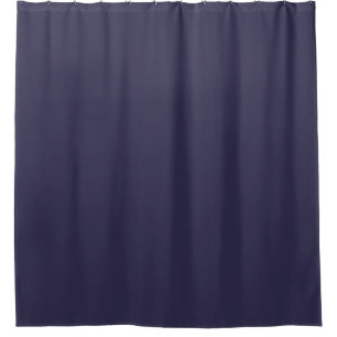 Dark Indigo Ink Blue Solid Colour Print Shower Curtain
