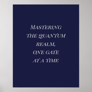 Dark Indigo Silver Playfair Quantum Art Poster