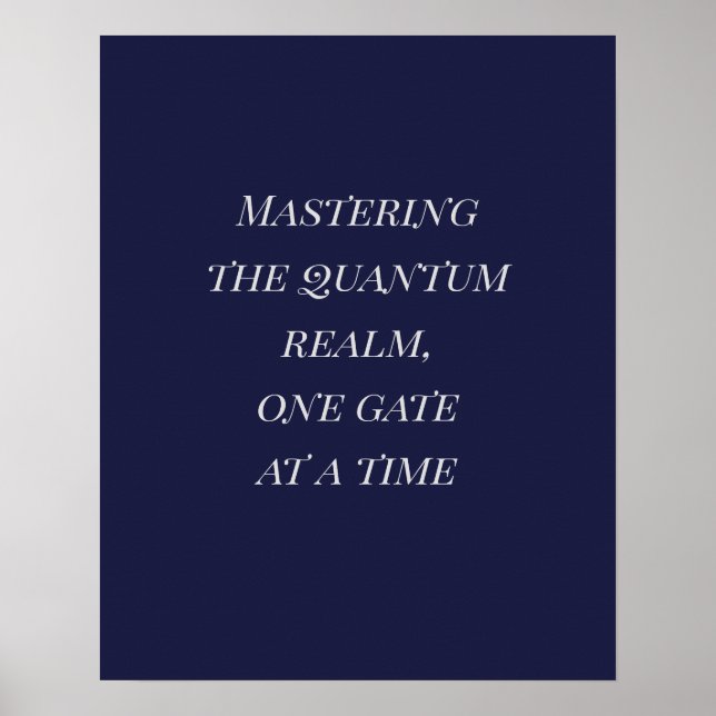 Dark Indigo Silver Playfair Quantum Art Poster (Front)