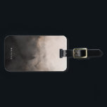 Dark Ink Luggage Tag<br><div class="desc">Personalised luggage tag featuring your name on top of a dark black and ivory coloured watercolor background.</div>