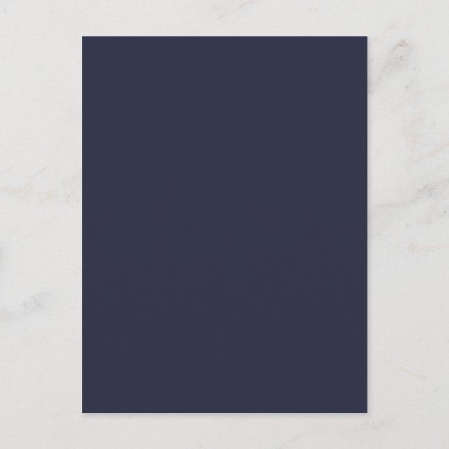 Dark Ink Navy Blue Solid Trend Colour Background Postcard (Front)