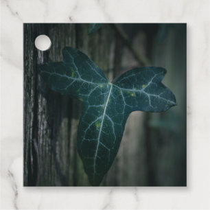 Dark Ivy Leaf Nature Photo Favour Tags