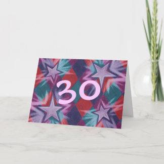 Dark Jester '30' Happy Birthday greetings card