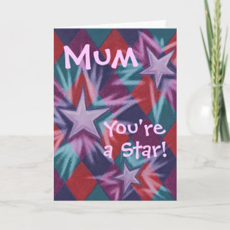 Dark Jester 'Mum You're a Star!' greetings card
