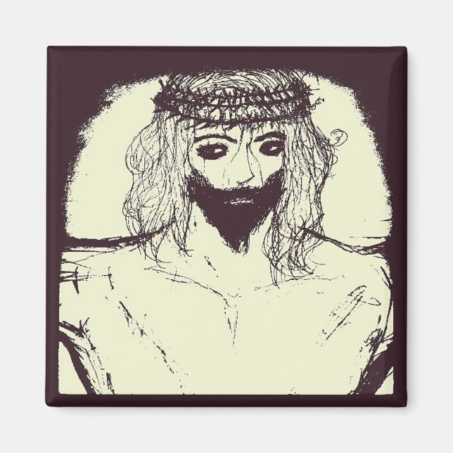 Dark jesus will save the world and alternate world magnet (Front)