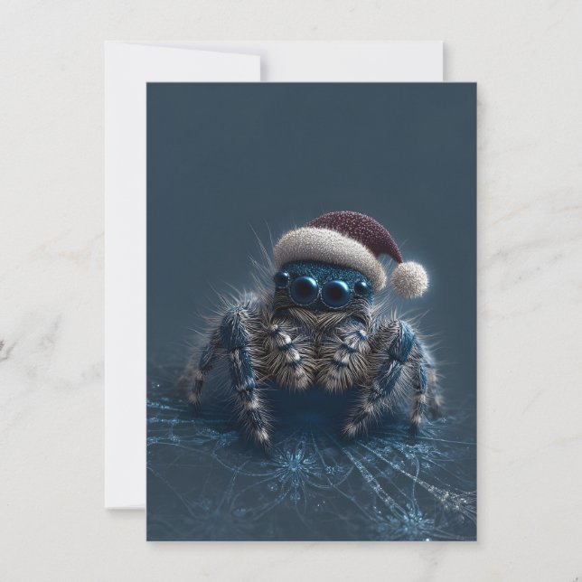Dark Jumping Spider Christmas Cards (Front)