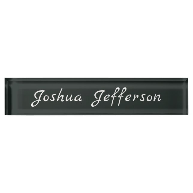 Dark Jungle Green Professional Creative Plain Nameplate (Front)