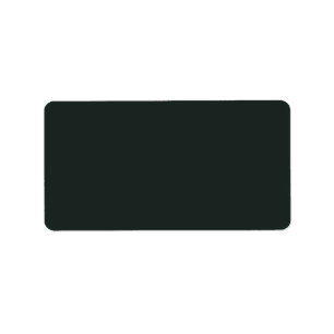Dark Jungle Green Solid Colour Label