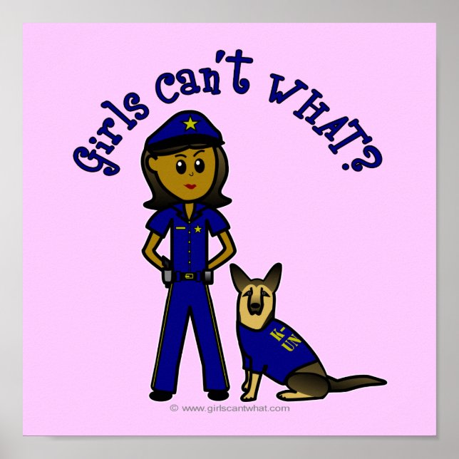 Dark K9 Police Girl Poster (Front)