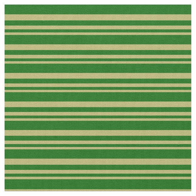 Dark Khaki and Dark Green Coloured Lines Fabric (Close Up)