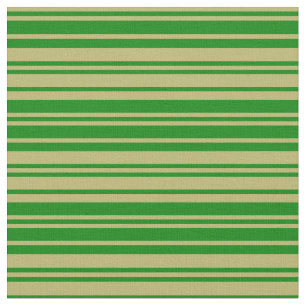 Dark Khaki and Green Coloured Stripes Fabric