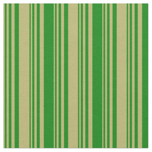 Dark Khaki and Green Lines/Stripes Pattern Fabric