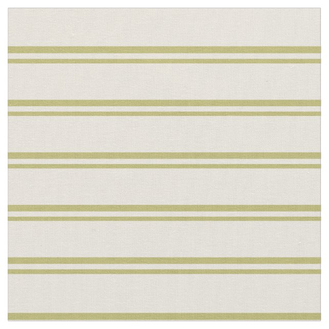 Dark Khaki & Beige Coloured Stripes/Lines Pattern Fabric (Close Up)
