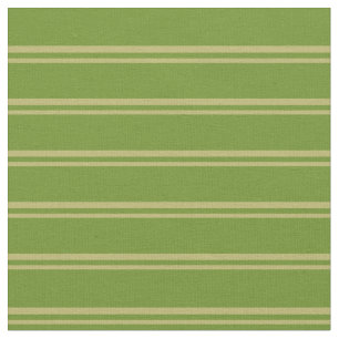 Dark Khaki & Green Coloured Stripes Pattern Fabric