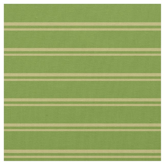 Dark Khaki & Green Coloured Stripes Pattern Fabric (Close Up)