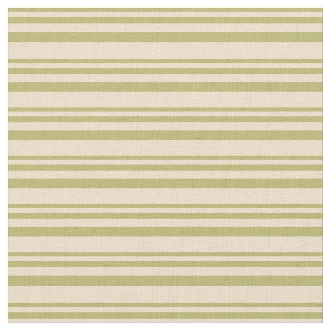 Dark Khaki & Tan Coloured Stripes/Lines Pattern Fabric (Close Up)
