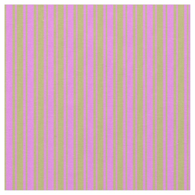 Dark Khaki & Violet Striped/Lined Pattern Fabric (Close Up)