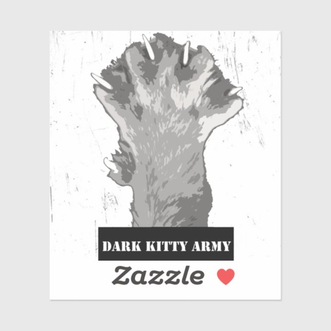 Dark Kitty Army Vinyl Sticker (Sheet)
