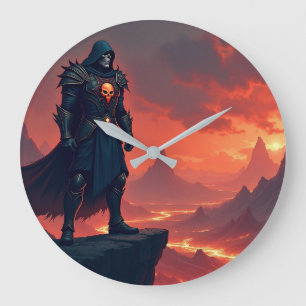 Dark Knight of Flame Large Clock