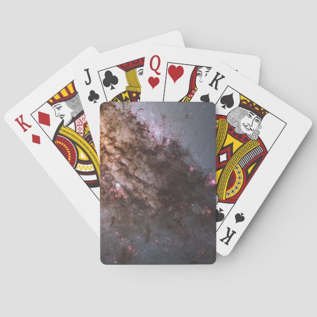 Dark Lanes Of Dust Crisscross Centaurus A Galaxy. Playing Cards (Back)