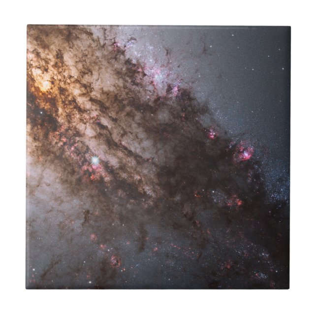 Dark Lanes Of Dust Crisscross Centaurus A Galaxy. Tile (Front)