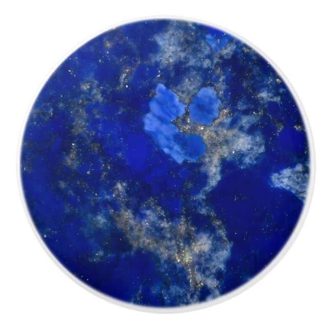 Dark Lapis Lazuli Pattern Ceramic Knob (Front)