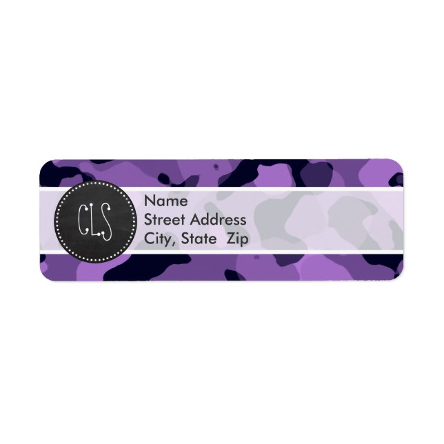 Dark Lavender Camo; Vintage Chalkboard (Front)