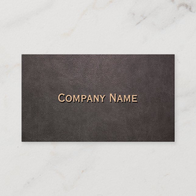Dark Leather Background Customisable Business Card (Front)
