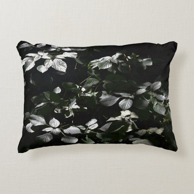 Dark Leaves Decorative Cushion (Front)