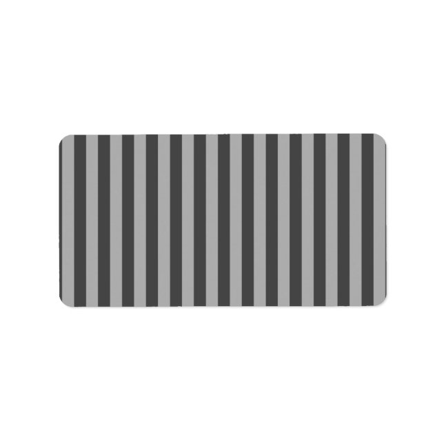 Dark Light Grey Vertical Lines Geometric Stripes Label (Front)