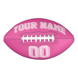 DARK LIGHT PINK AND WHITE Custom Football