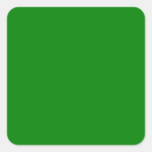 Dark Lime Green Fashionable Solid Colour Backgroun Square Sticker