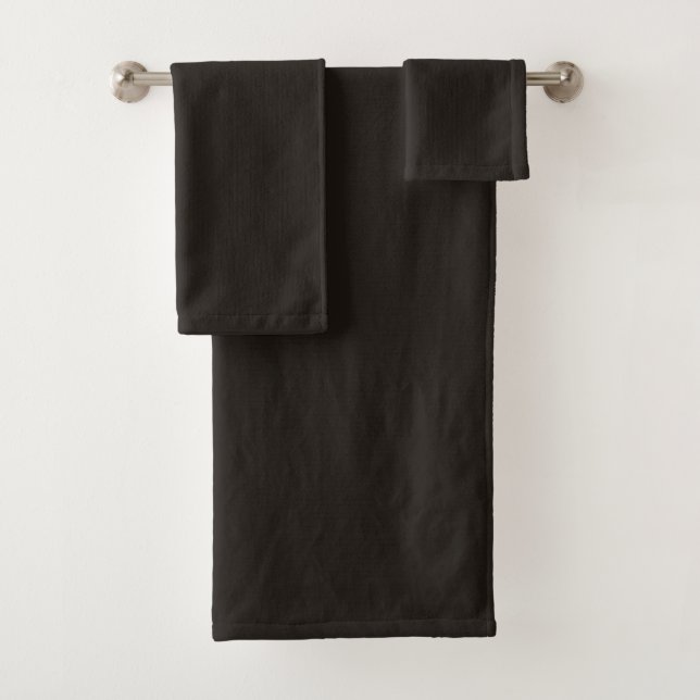 Dark Liquorice Brown Bath Towel Set (Insitu)