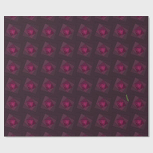 Dark Magenta Modern Geometric Layered Pattern  Wrapping Paper