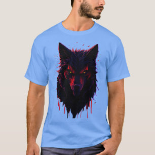 Dark Magic Fantasy Intricate Wolf Face T Design in T-Shirt
