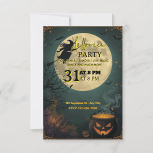 Dark Magical Halloween Party Invitation – Editable
