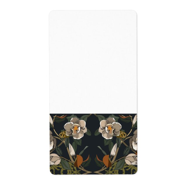 Dark Magnolia Garden Vintage Floral (Front)