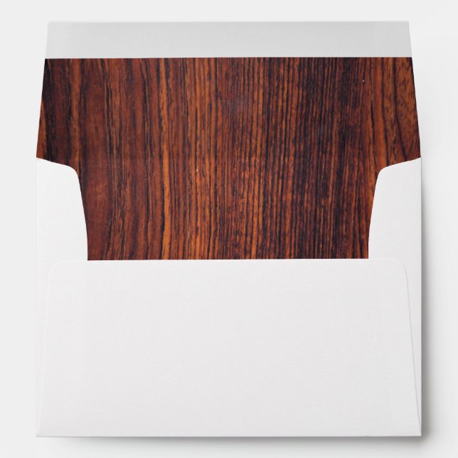 Dark Mahogany wood grain | brown wood pattern     Envelope (Back (Bottom))
