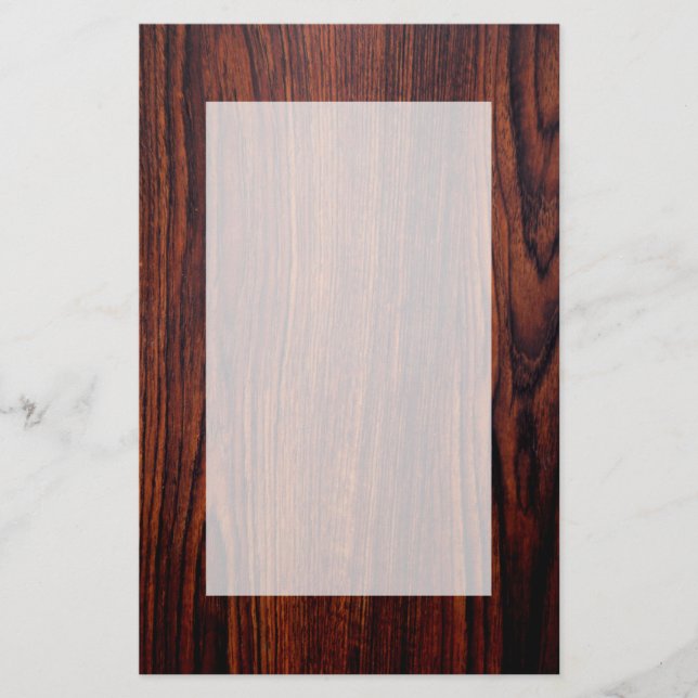 Dark Mahogany wood grain | brown wood pattern     Stationery (Front)