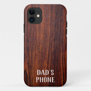 Dark Mahogany wood grain   worlds best dad   Case-Mate iPhone Case
