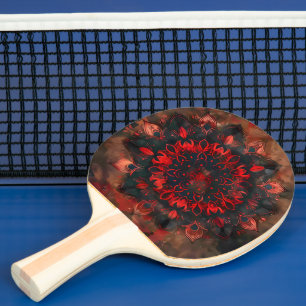 Dark Mandala- Boho Gothic Gift Ping Pong Paddle
