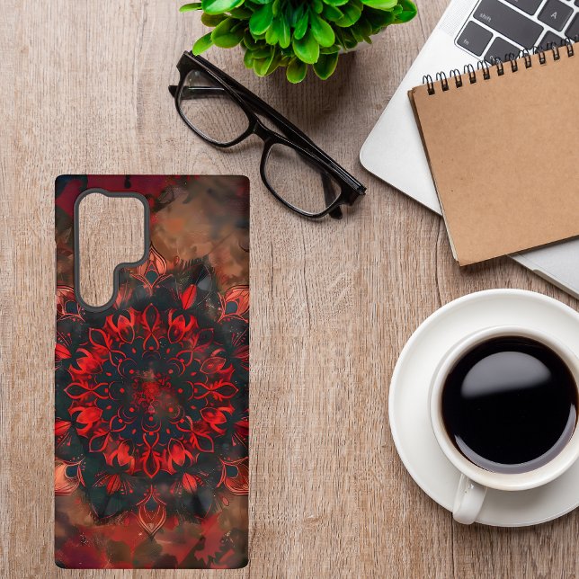 Dark Mandala- Boho Gothic Gift Samsung Galaxy S22 Ultra Case (Creator Uploaded)