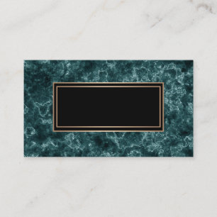 Dark marble, marble, dark turquoise business card