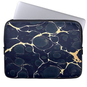 Dark Marble Pattern Abstract Alcohol Ink Style Dar Laptop Sleeve