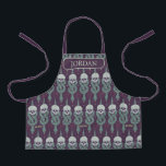Dark Mark Geometric Icon Pattern Apron<br><div class="desc">Embrace the darker side of the wizarding world with this bold Dark Mark inspired pattern design. Featuring an all-over repeat of skulls entwined with serpents, magical symbols, and subtle sparkling accents, this striking artwork captures the mysterious and powerful aesthetic associated with the Dark Arts. Set against a deep, moody background,...</div>