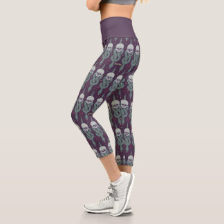 Dark Mark Geometric Icon Pattern Capri Leggings